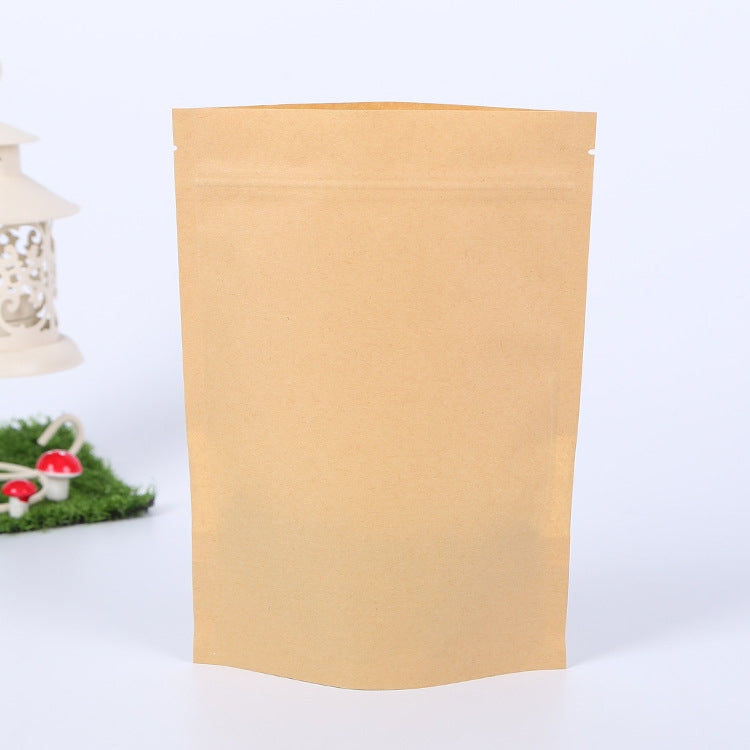 50 PCS Zipper Self Sealing Kraft Paper Bag with Window Stand Up for Gifts/Food/Candy/Tea/Party/Wedding Gifts My Store