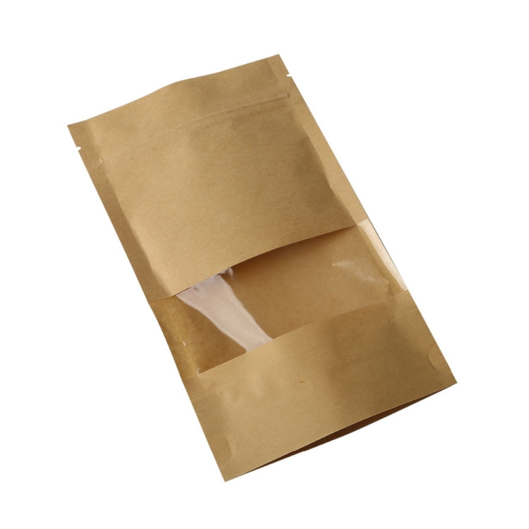 50 PCS Zipper Self Sealing Kraft Paper Bag with Window Stand Up for Gifts/Food/Candy/Tea/Party/Wedding Gifts My Store