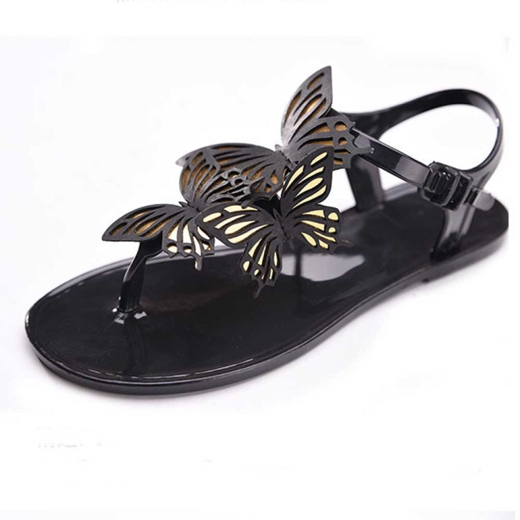 Peep Toe Jelly Butterfly Flip Flops Summer