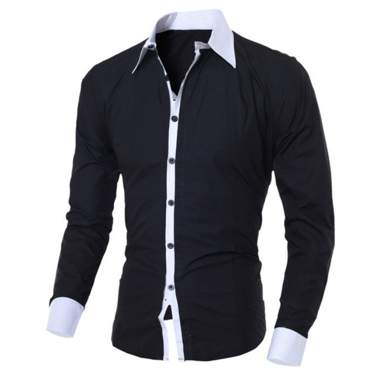 Casual Business Men Dress Long Sleeve Cotton Stylish Social Shirts Reluova