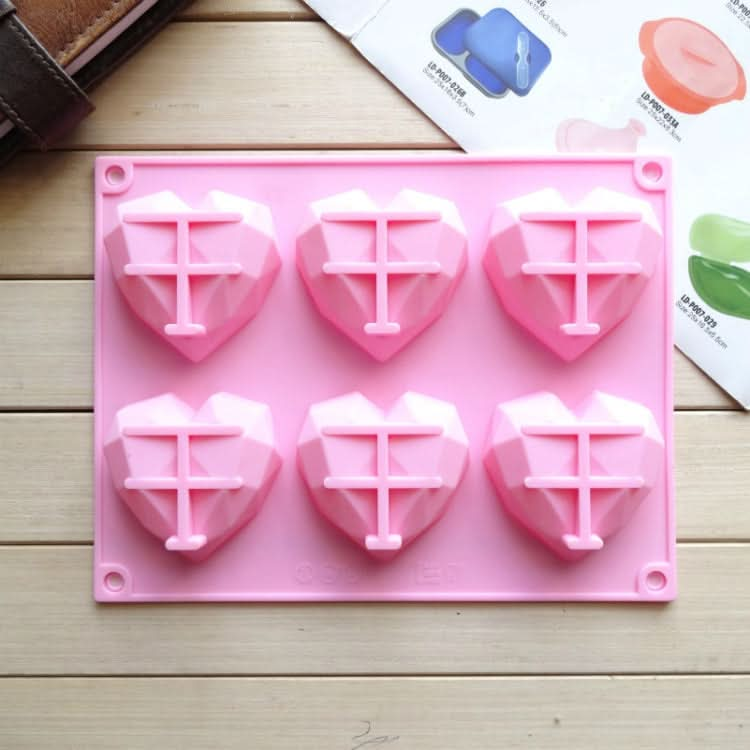 6 in 1 Heart Shape Silicone Mold For Baking Mousse Cake DIY Silicone Molds-Reluova