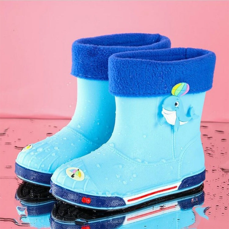 Children Non-Slip Plus Velvet Warm Cartoon Short Rain Boots, Series 2 My Store