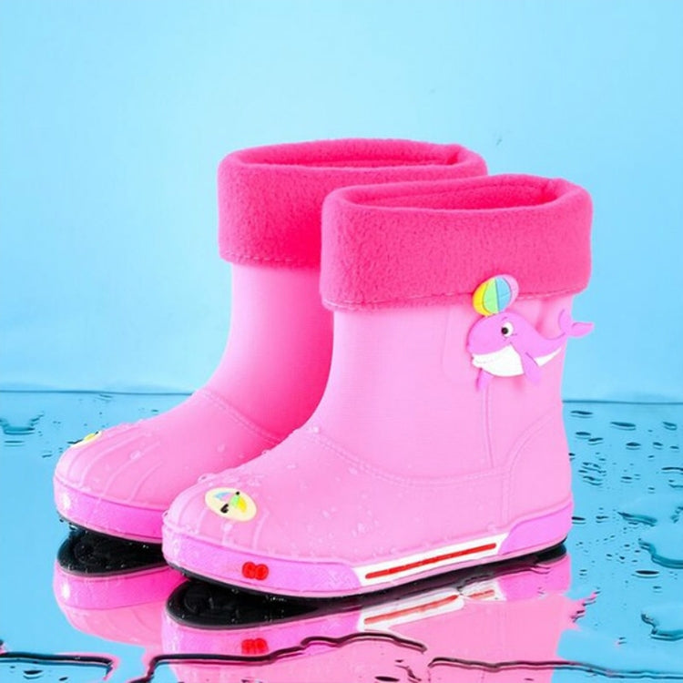 Children Non-Slip Plus Velvet Warm Cartoon Short Rain Boots, Series 2 My Store