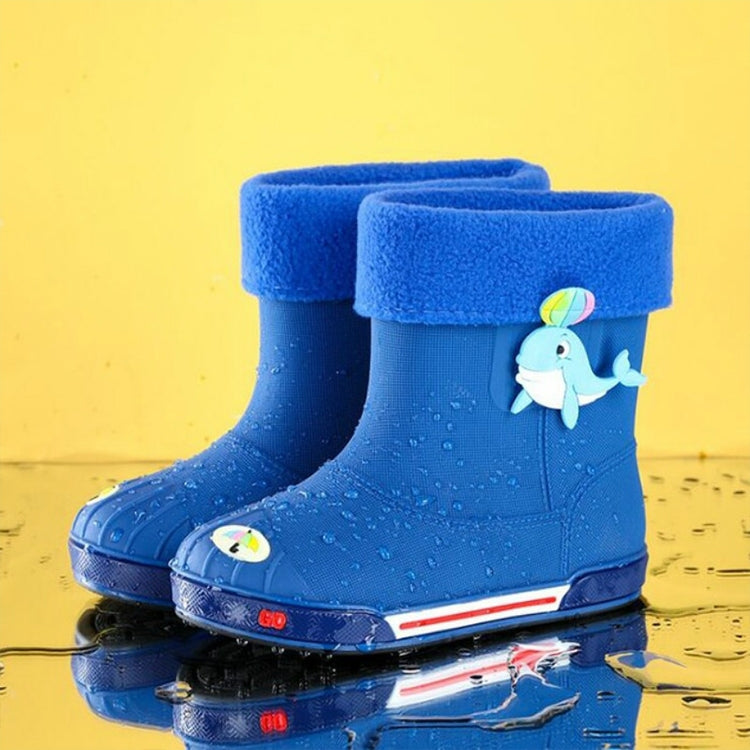 Children Non-Slip Plus Velvet Warm Cartoon Short Rain Boots, Series 2 My Store