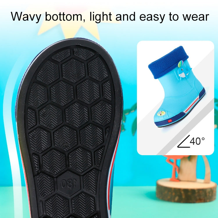 Children Non-Slip Plus Velvet Warm Cartoon Short Rain Boots, Series 2 My Store