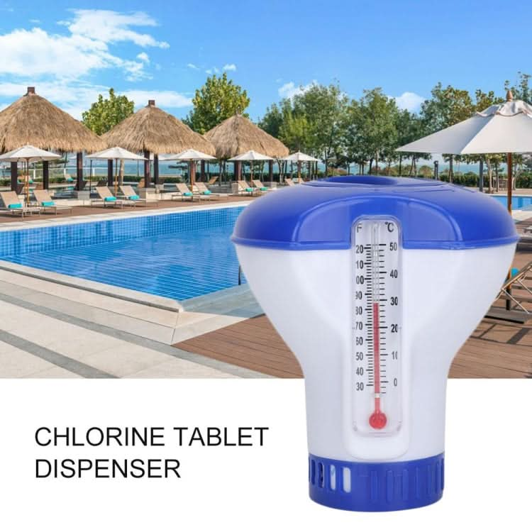 5 Inch Pool Thermometer Floating Water Pill Impetuous Pool Disinfection Automatic Drug Dispenser Pool Accessories-Reluova