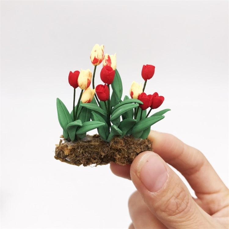 1:12 Mini House Toy Simulation Tulip Flower Model