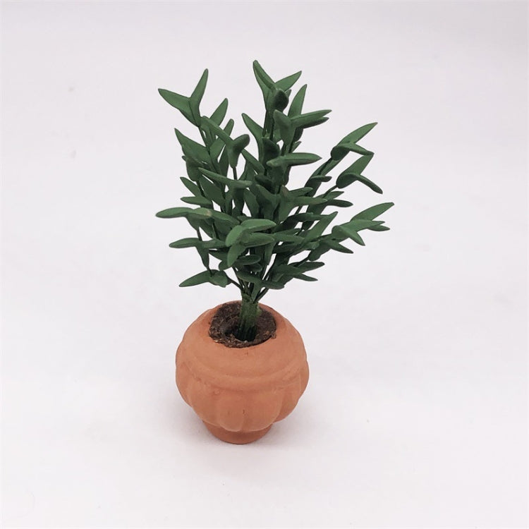 1:12 Mini House Toy Simulation Green Potted Plant