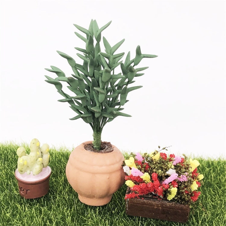 1:12 Mini House Toy Simulation Green Potted Plant