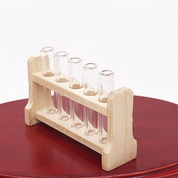 3 Sets 1:12 mini Doll House Dollhouse Iaboratory Glass Tube Test Tube Rack Miniature Food Play Scene Model Reluova