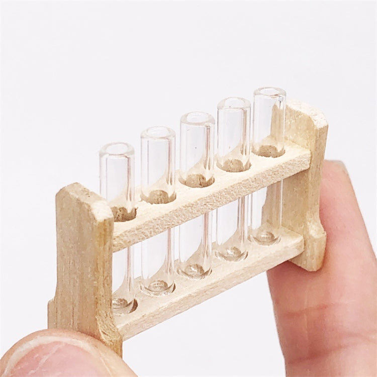 3 Sets 1:12 mini Doll House Dollhouse Iaboratory Glass Tube Test Tube Rack Miniature Food Play Scene Model Reluova