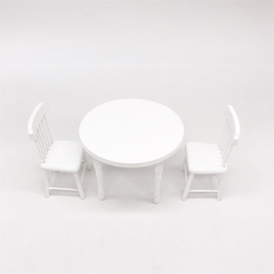 1:12 Mini Doll House Scene Decoration Dining Table and Chair Set