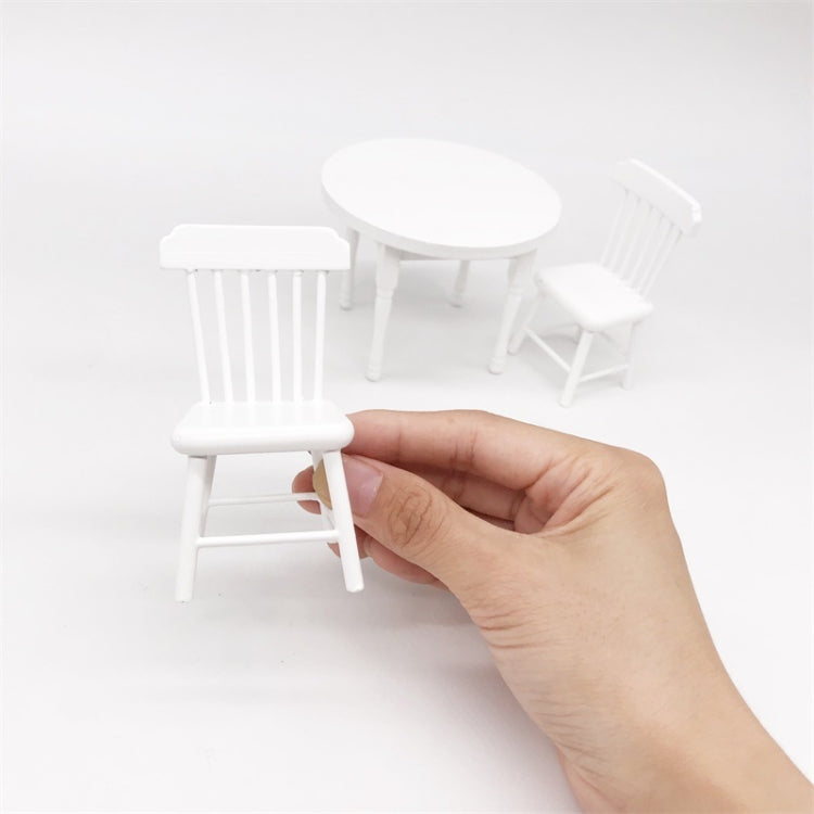 1:12 Mini Doll House Scene Decoration Dining Table and Chair Set