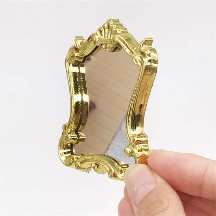 3 PCS Mini Dollhouse Pocket Furniture Accessories Classical Mirror Reluova