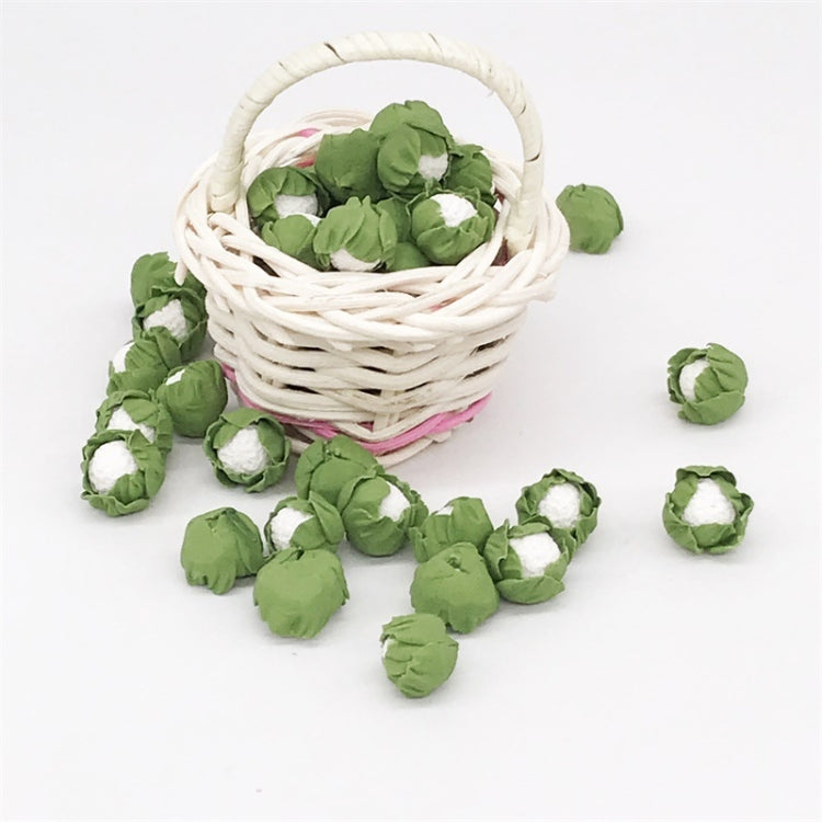 15 PCS / 3 Packs 1:12 Mini Doll House Miniature Kitchen Scene Decoration Green Cabbage