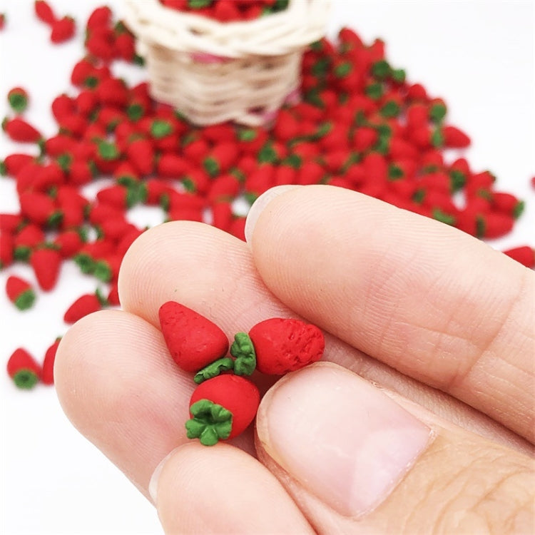 30 PCS / 3 Bags 1:12 Mini Doll House Kitchen Miniature Food Play Decoration Fruit Simulation Strawberry Reluova