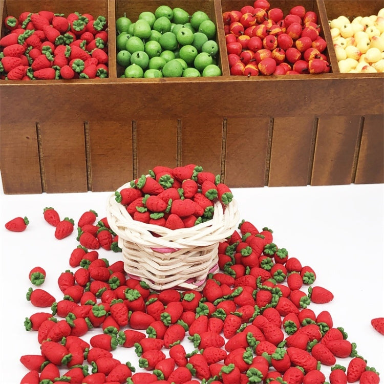 30 PCS / 3 Bags 1:12 Mini Doll House Kitchen Miniature Food Play Decoration Fruit Simulation Strawberry