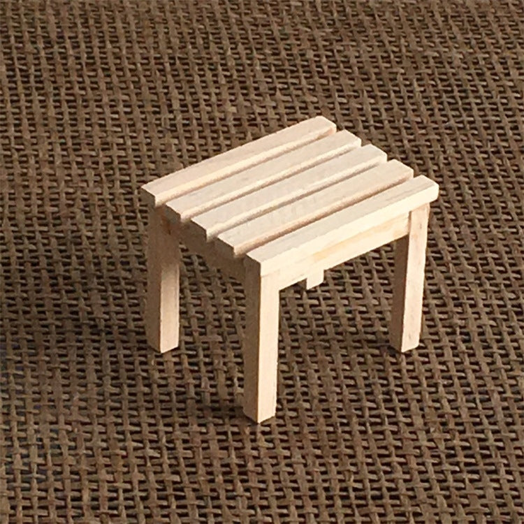 4 PCS / Set 1:12 Doll House Mini Furniture Model Outdoor Garden Chair Stool