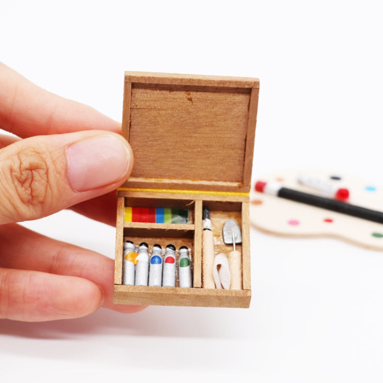 Dollhouse Furniture Accessories Pocket Watercolor Box Simulation Painting Pox Reluova