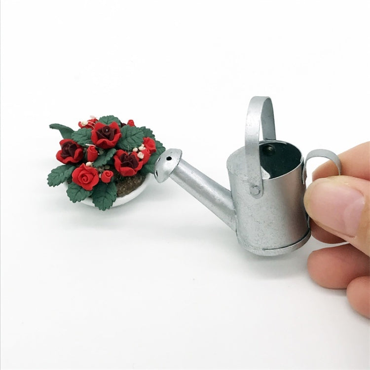 1:12 Mini House Toy Garden Accessory Simulation Iron Watering Can