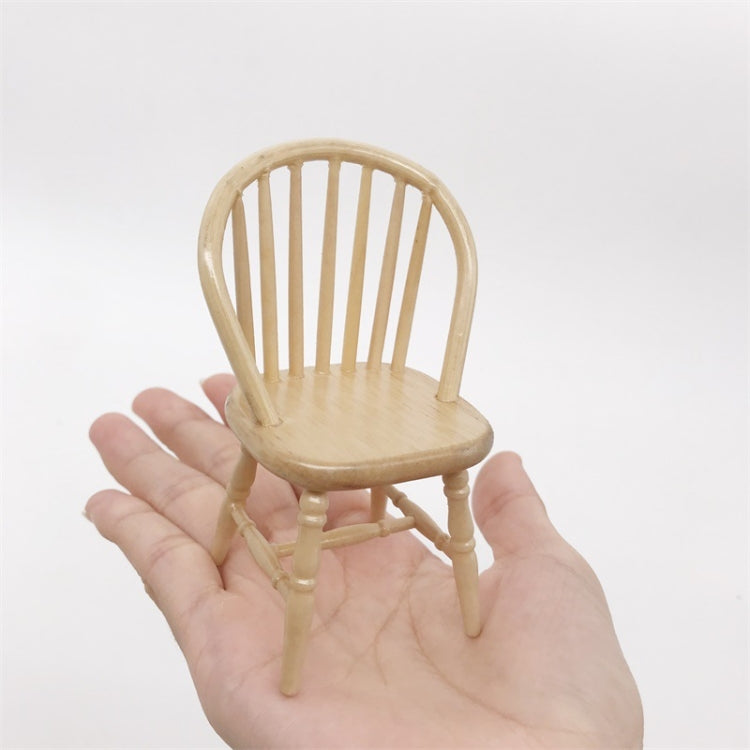 3 PCS 1:12 Doll House Chair Furniture Mini Scene Display