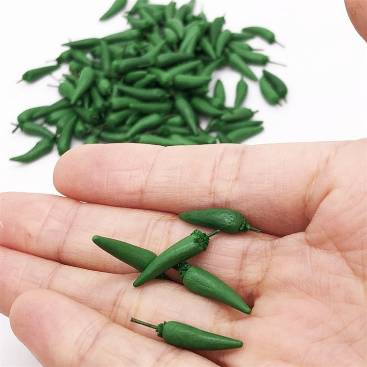 20 PCS / 2 Packs  1:12 Mini Doll House Kitchen Pendulum Dollhouse Accessories Fruit and Vegetables Pocket Green Pepper