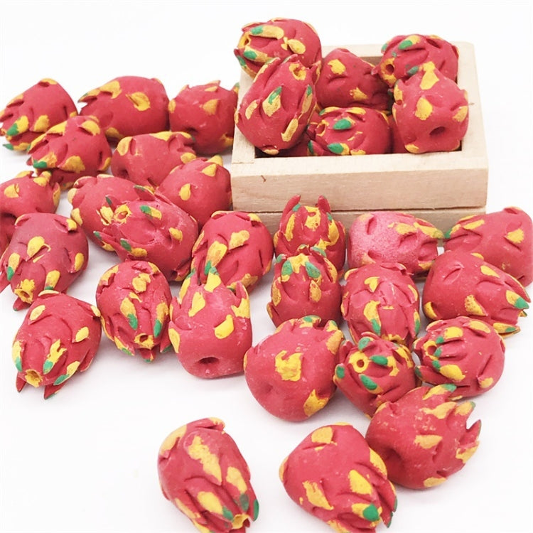 5 PCS 1:12 Fruit Simulation Dragon Fruit Kitchen Accessory Mini House Toy