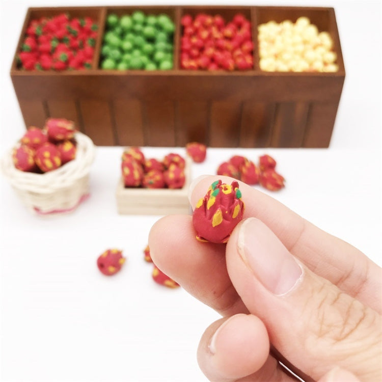 5 PCS 1:12 Fruit Simulation Dragon Fruit Kitchen Accessory Mini House Toy