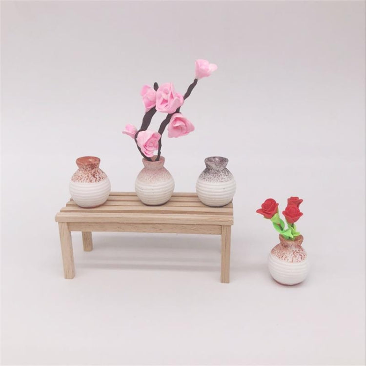 3 PCS / Set 1:12 Mini Doll House Scene Decoration Simulation Vases Reluova