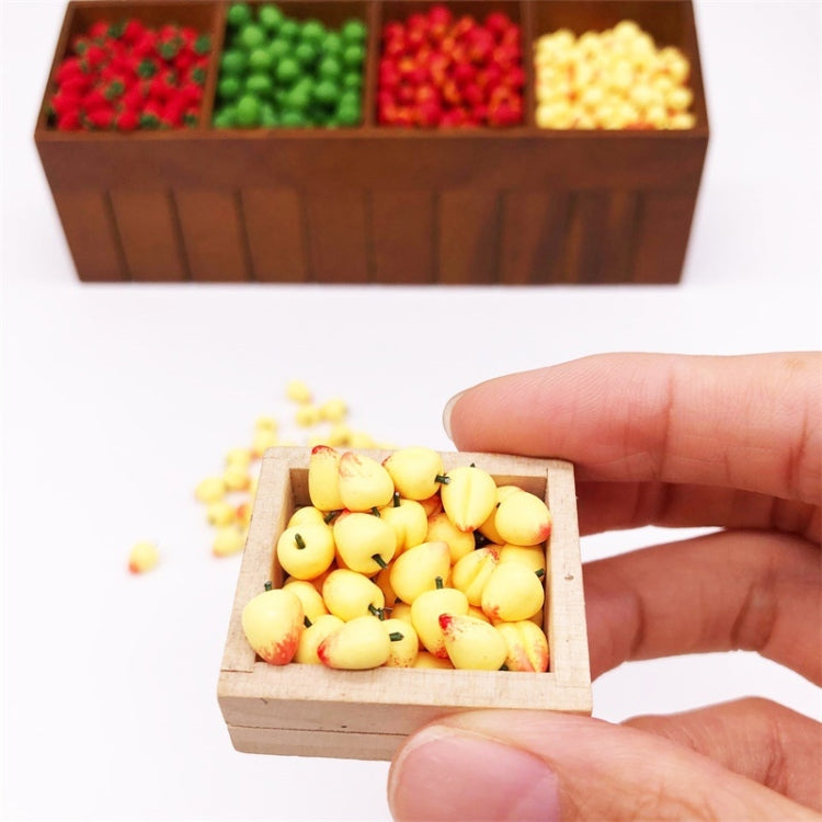 30 PCS / 3 Packs 1:12 Mini Doll House Simulation Peach Kitchen Food Play Accessories Miniature Fruit Decoration Reluova