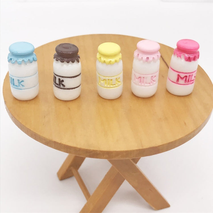 3 PCS 1:12 Mini Doll House Pocket Furniture Ornaments Simulation Milk Bottle, Random Color Delivery Reluova