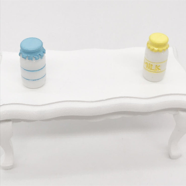 3 PCS 1:12 Mini Doll House Pocket Furniture Ornaments Simulation Milk Bottle, Random Color Delivery Reluova