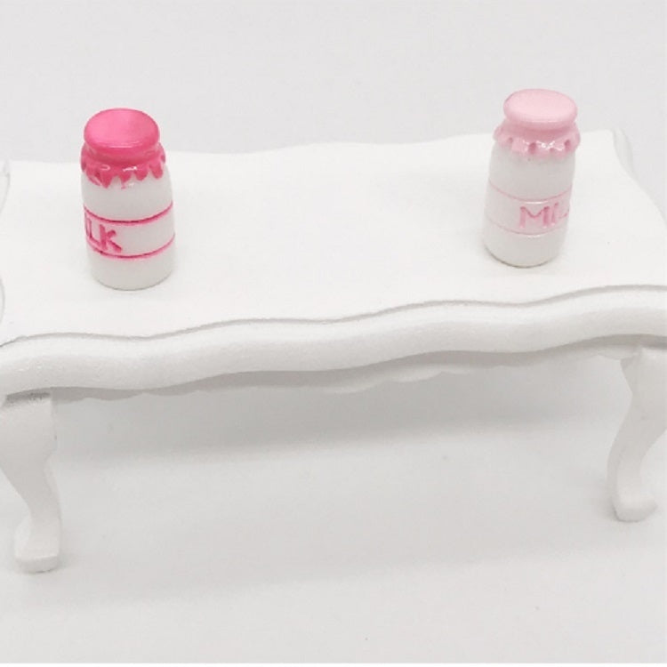 3 PCS 1:12 Mini Doll House Pocket Furniture Ornaments Simulation Milk Bottle, Random Color Delivery Reluova