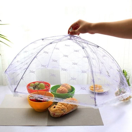 Lace Folding Dish Cover Mesh Cover Dish Dust-proof Printing Food Cover Fly-proof Cover Food Cover - Reluova