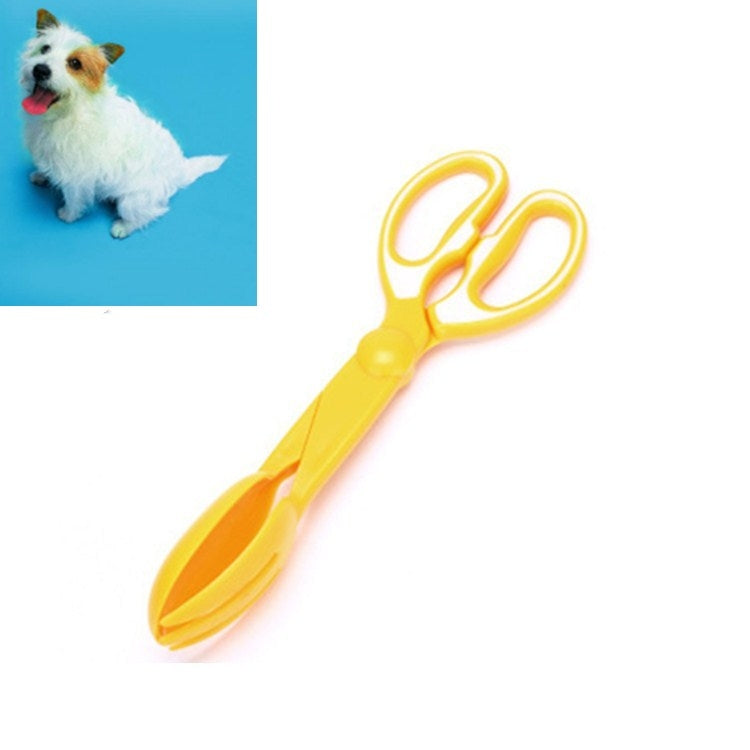 3 PCS Dog Pick Up Toilet Pet Shoveling Device Cat Dog Excrement Picking Feces Clip(Yellow)-Reluova