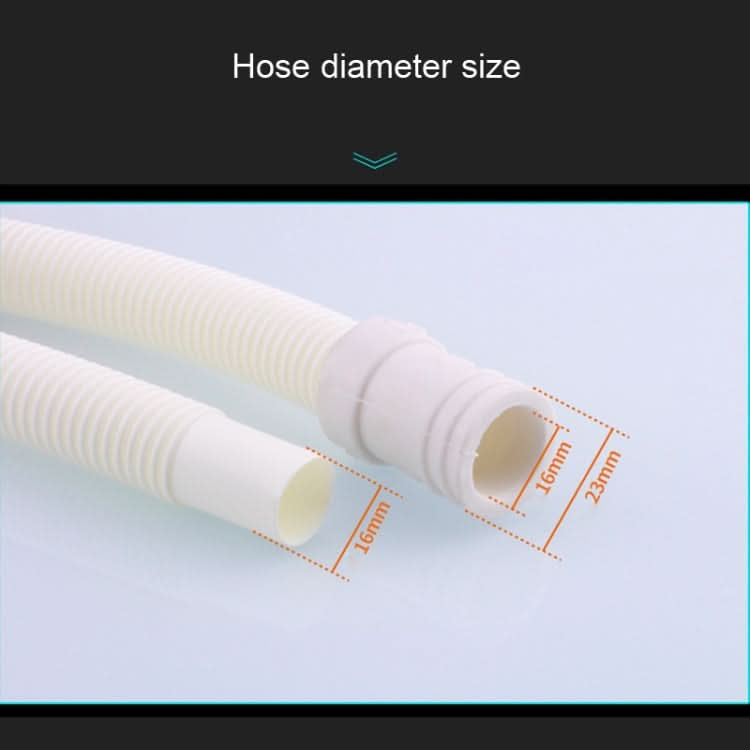 18mm Diameter Plastic Drain Pipe Water Outlet Extension Hose with Clamp for Semi-automatic Washing Machine / Air Conditioner