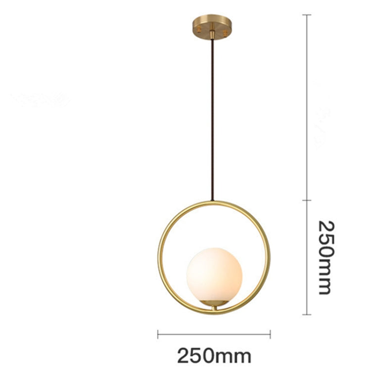 Restaurant Chandelier Single Head Creative Personality Simple Modern Copper Lamp My Store