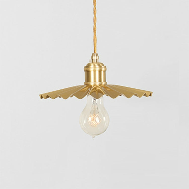 Vintage Nostalgic Brass Pleated Chandelier My Store