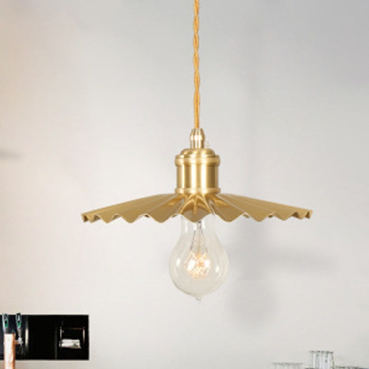 Vintage Nostalgic Brass Pleated Chandelier My Store