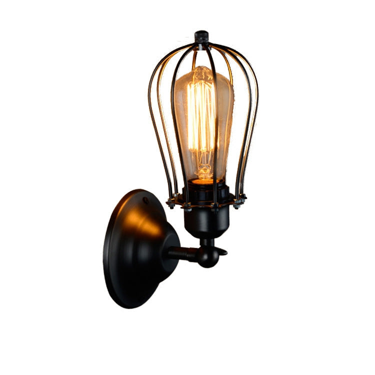 Retro Double Head Grapefruit Wrought Iron Antique Restaurant Corridor Aisle LED Wall Lamp My Store