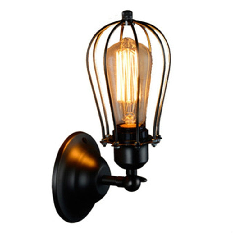 Retro Double Head Grapefruit Wrought Iron Antique Restaurant Corridor Aisle LED Wall Lamp My Store