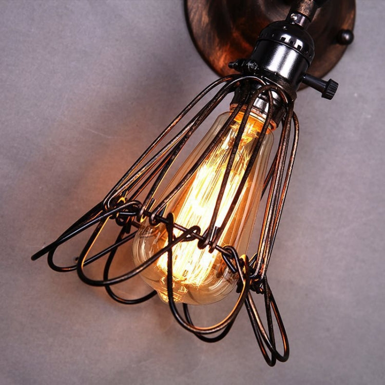 Retro Wrought Iron Bird Cage Wall Lamp My Store