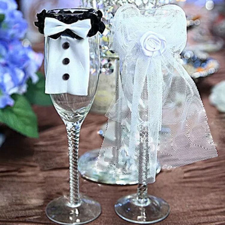 A Pair of Bride and Groom Dress Cups Decoration Wedding Supplies My Store