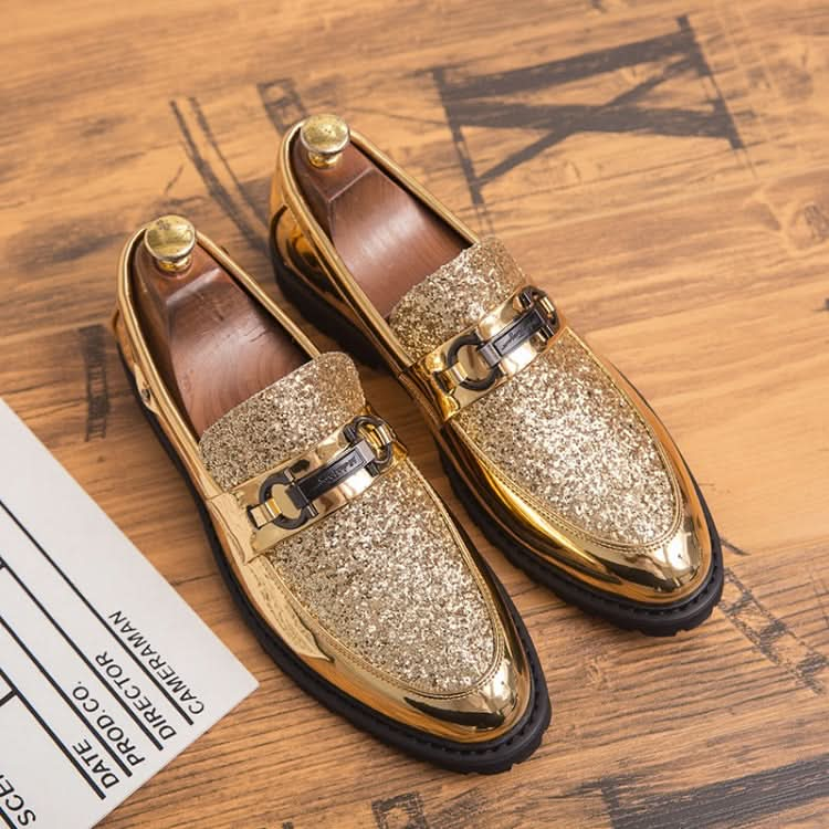 Men Fashion Thick Bottom Pointed Formal Business Leather Shoes Reluova