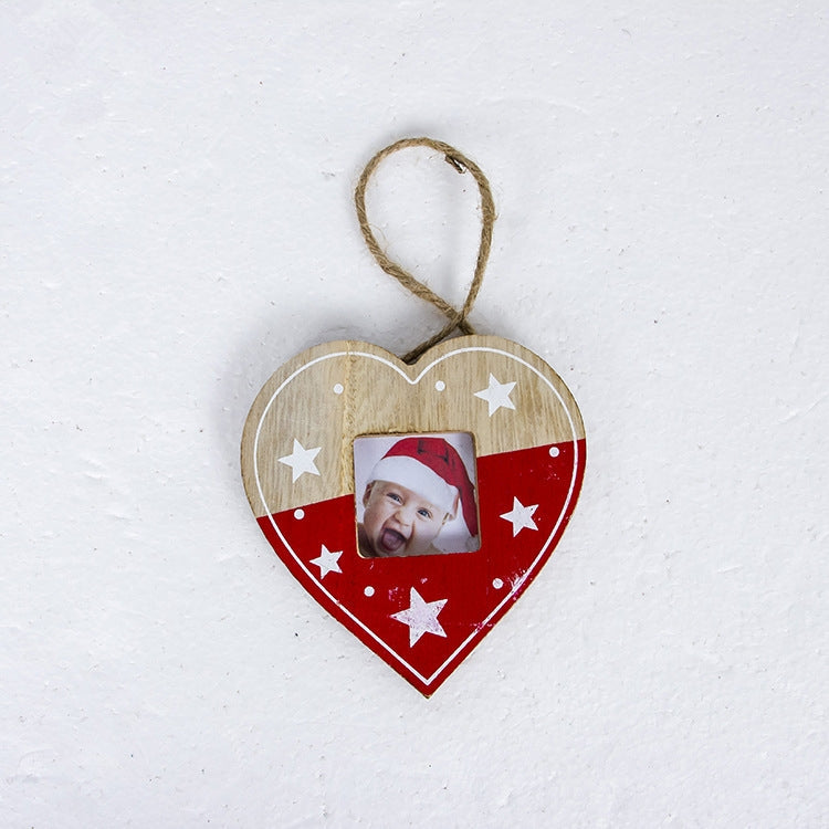 2 PCS Christmas Photo Frame Christmas Creative Photo Frame Pendant Christmas Tree Decoration Pendant