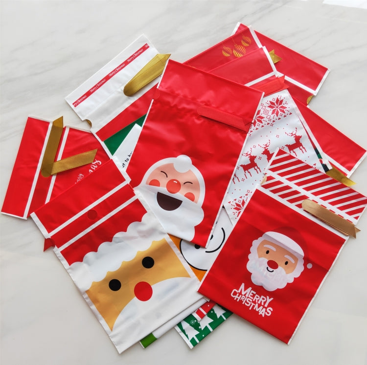 50pcs / Pack Christmas Gift Bag Candy Biscuit Drawstring Bundle Christmas Cookie Bag