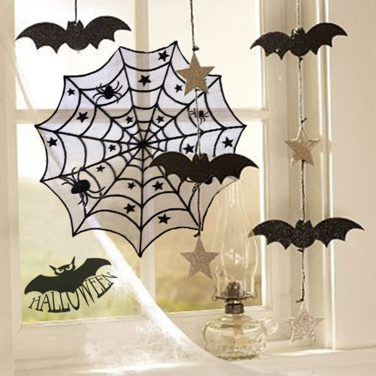 Halloween Party Black Lace Spider Web Tablecloth Decoration My Store