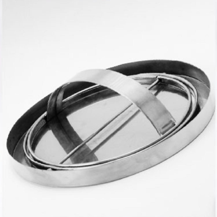 Embedded Type Stainless Steel Swing Cover Flip Kitchen Countertop Trash Can Lid  Cap My Store