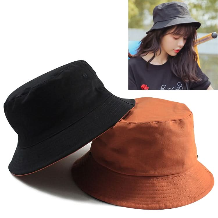 Solid Color Cotton Double-sided Wearable Fisherman Hat for Women Reluova