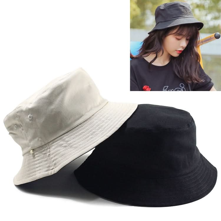 Solid Color Cotton Double-sided Wearable Fisherman Hat for Women Reluova